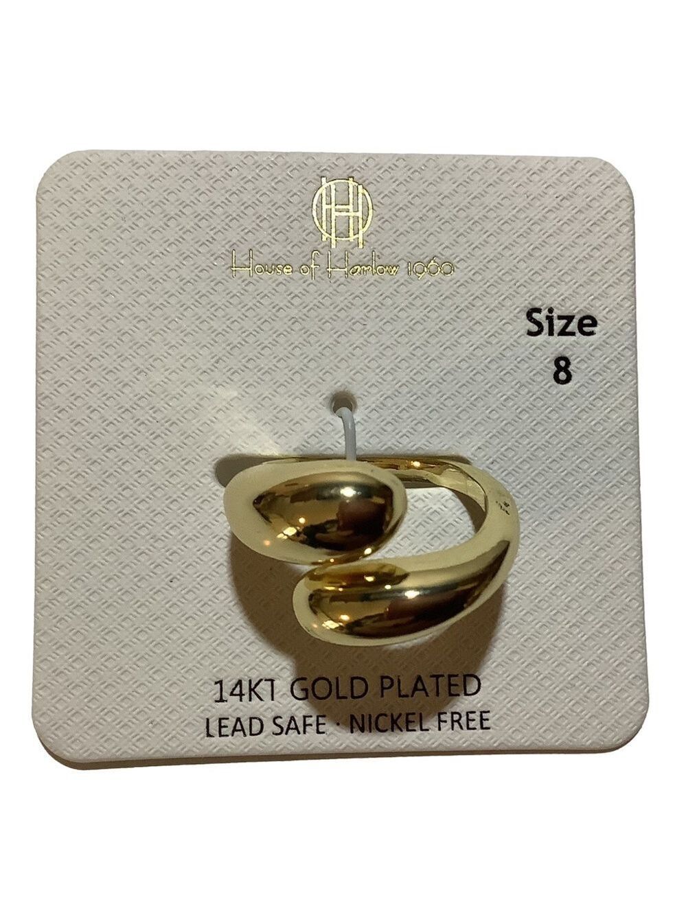 House Of Harlow 1960 Gold Chunky Wraparound Ring New